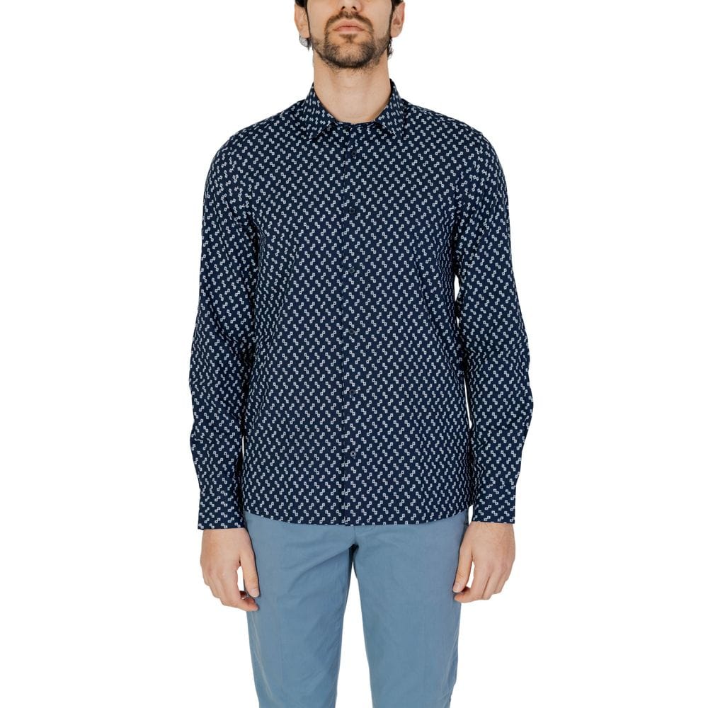 Antony Morato Casual Shirts Antony Morato Blue Viscose Shirt