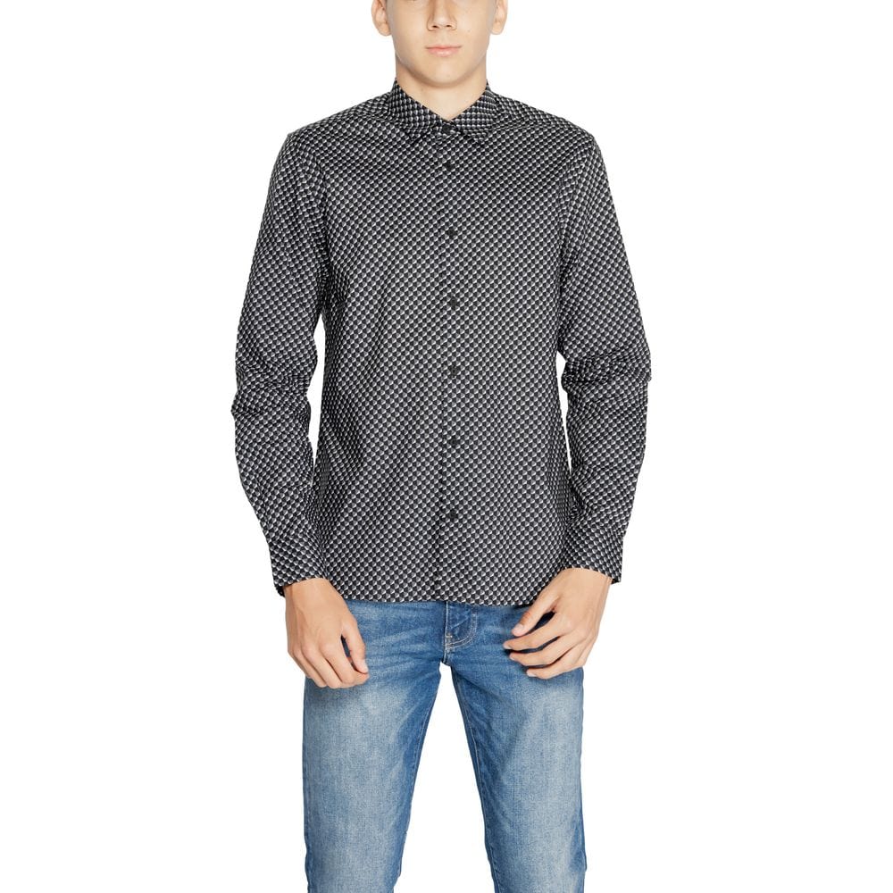 Antony Morato Casual Shirts Antony Morato Gray Cotton Shirt