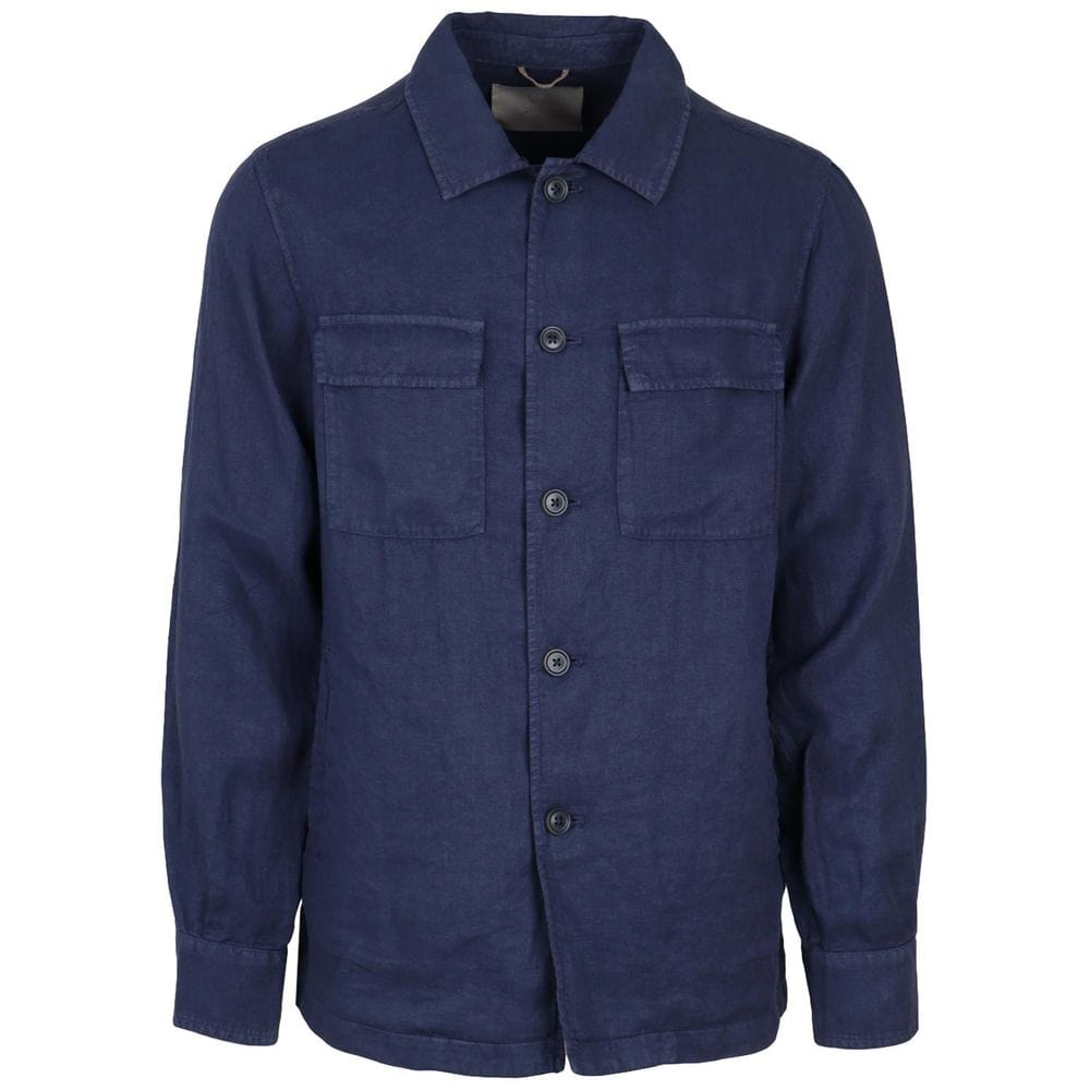 AT.P.CO Linen Shirts AT.P.CO Blue Linen Shirt