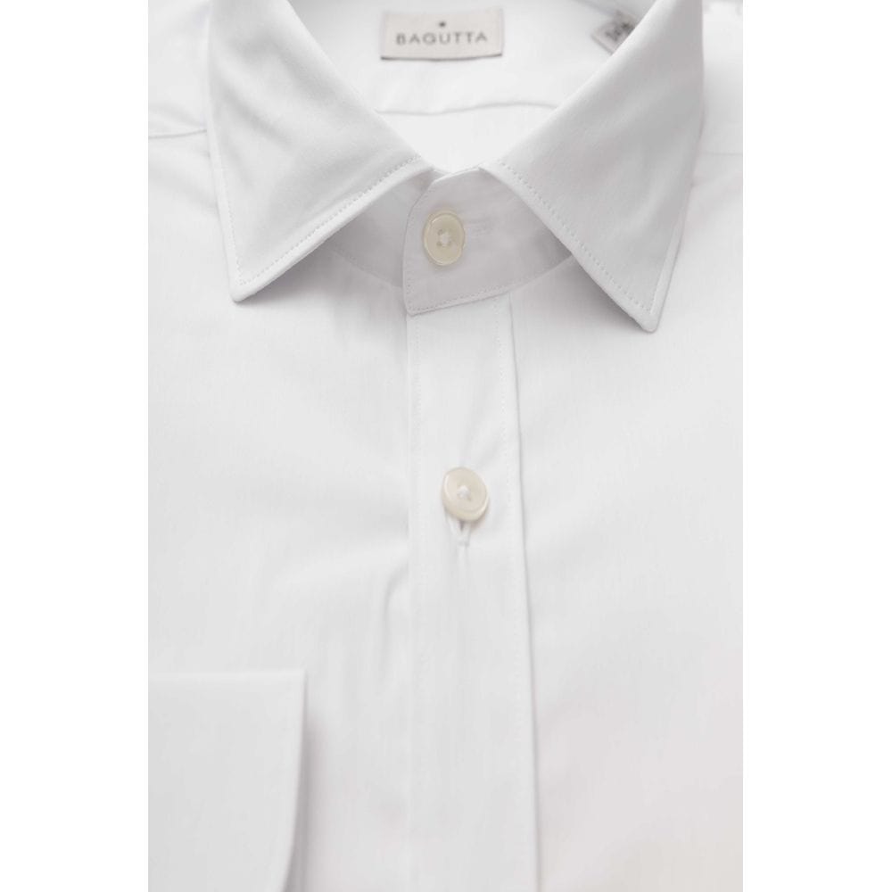 Bagutta Shirts XXL Bagutta White Cotton Men Shirt