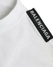 Balenciaga T-Shirts Balenciaga Off White Cotton Jersey Round Neck T-shirt