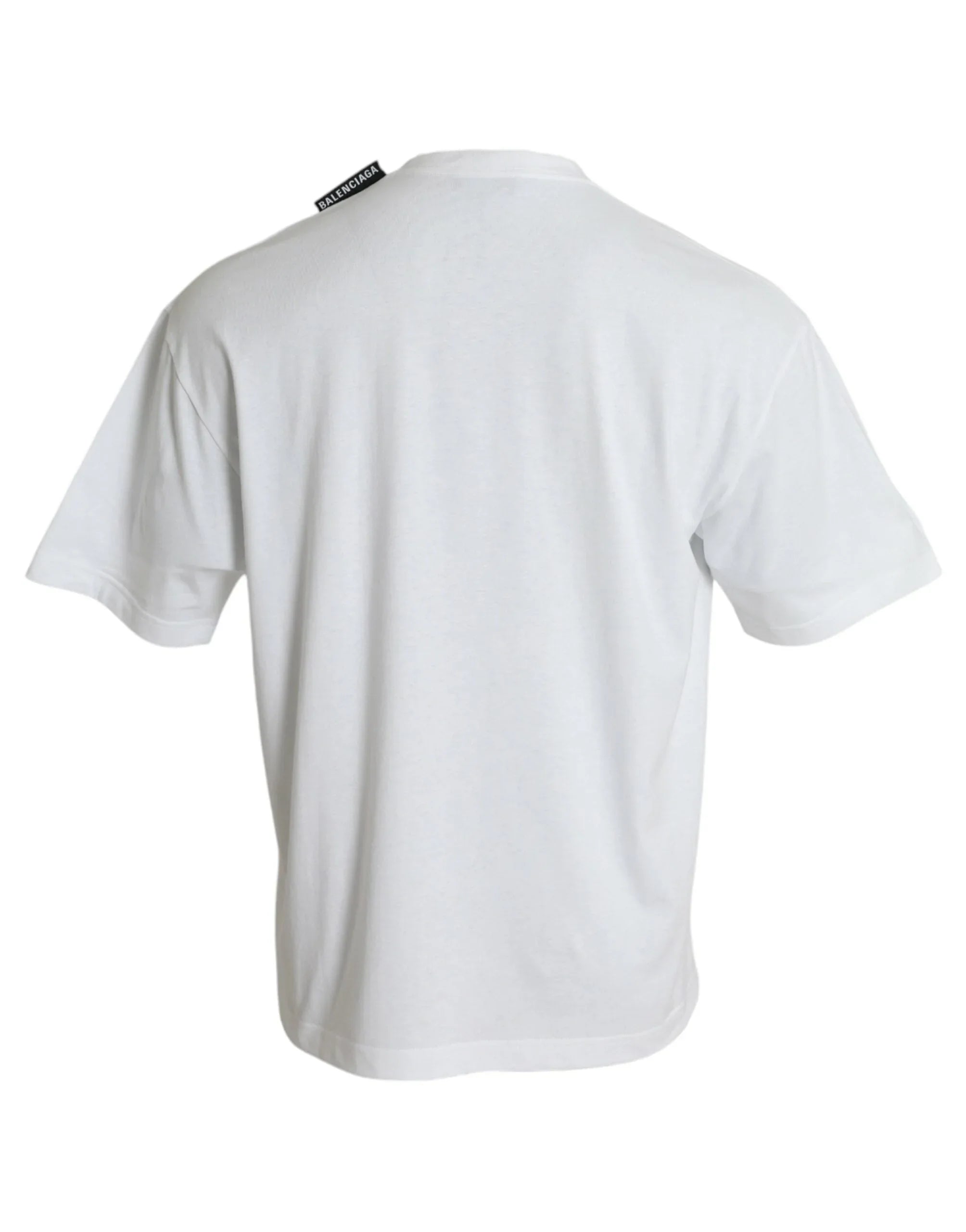 Balenciaga T-Shirts Balenciaga Off White Cotton Jersey Round Neck T-shirt