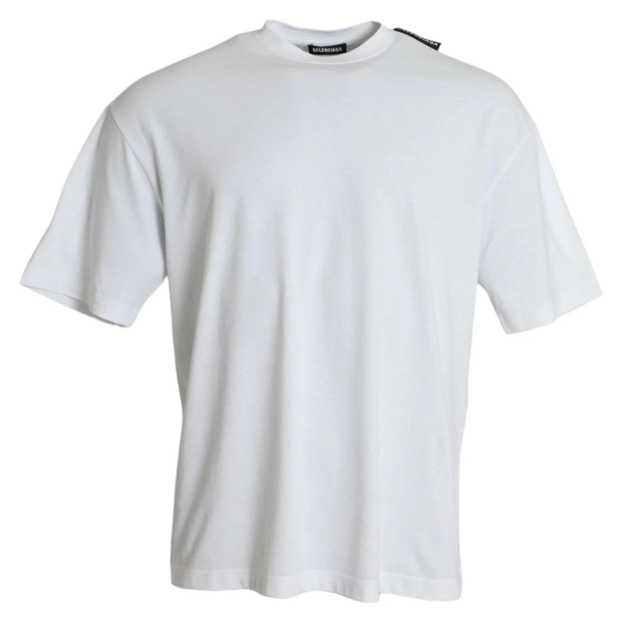 Balenciaga T-Shirts Balenciaga Off White Cotton Jersey Round Neck T-shirt