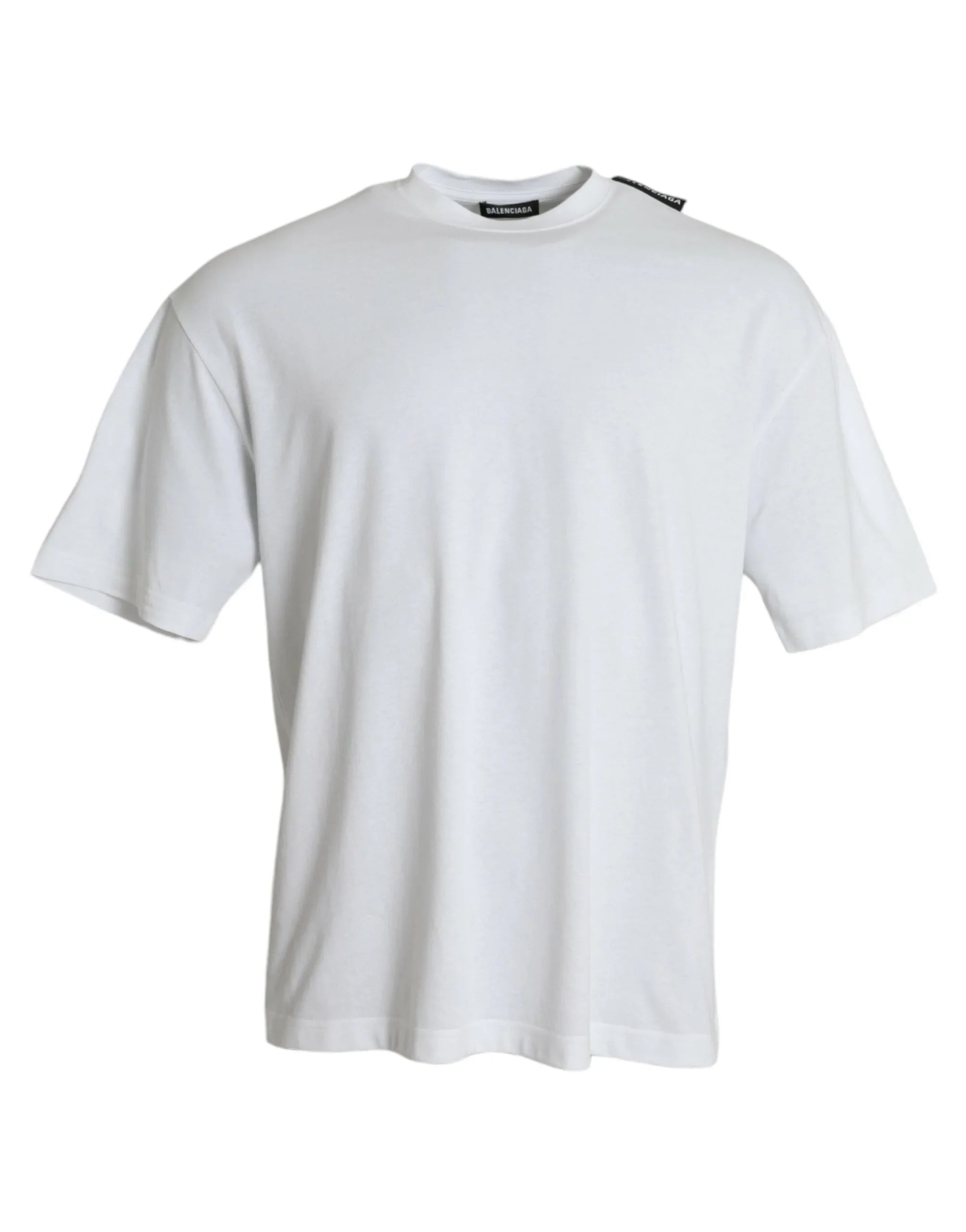 Balenciaga T-Shirts Balenciaga Off White Cotton Jersey Round Neck T-shirt