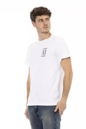 Bikkembergs L Bikkembergs Elegant White Front Print T-Shirt
