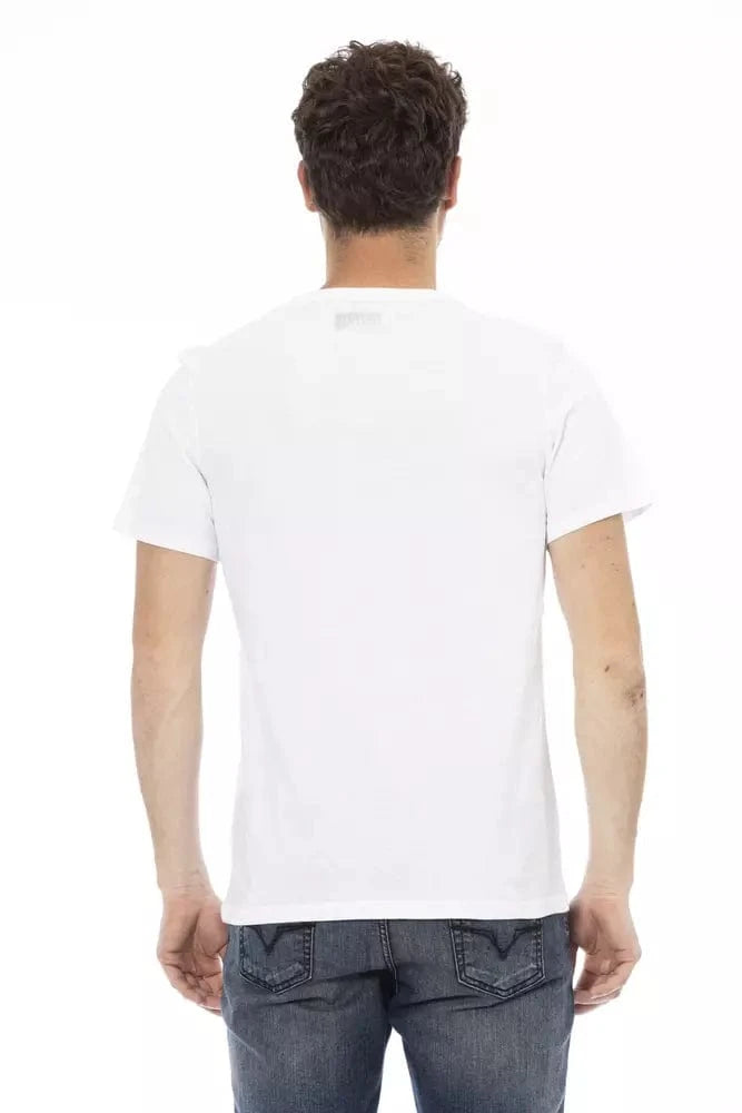 Bikkembergs L Bikkembergs Elegant White Front Print T-Shirt