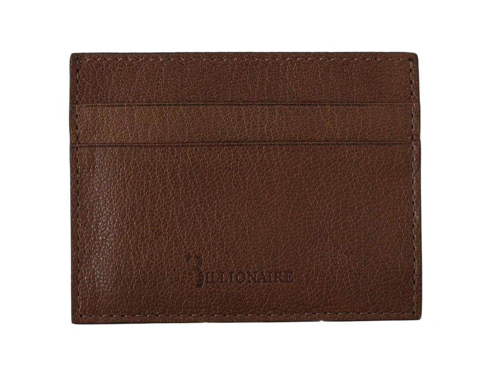 Billionaire Italian Couture Wallets Billionaire Italian Couture Elegant Leather Men's Wallet in Brown