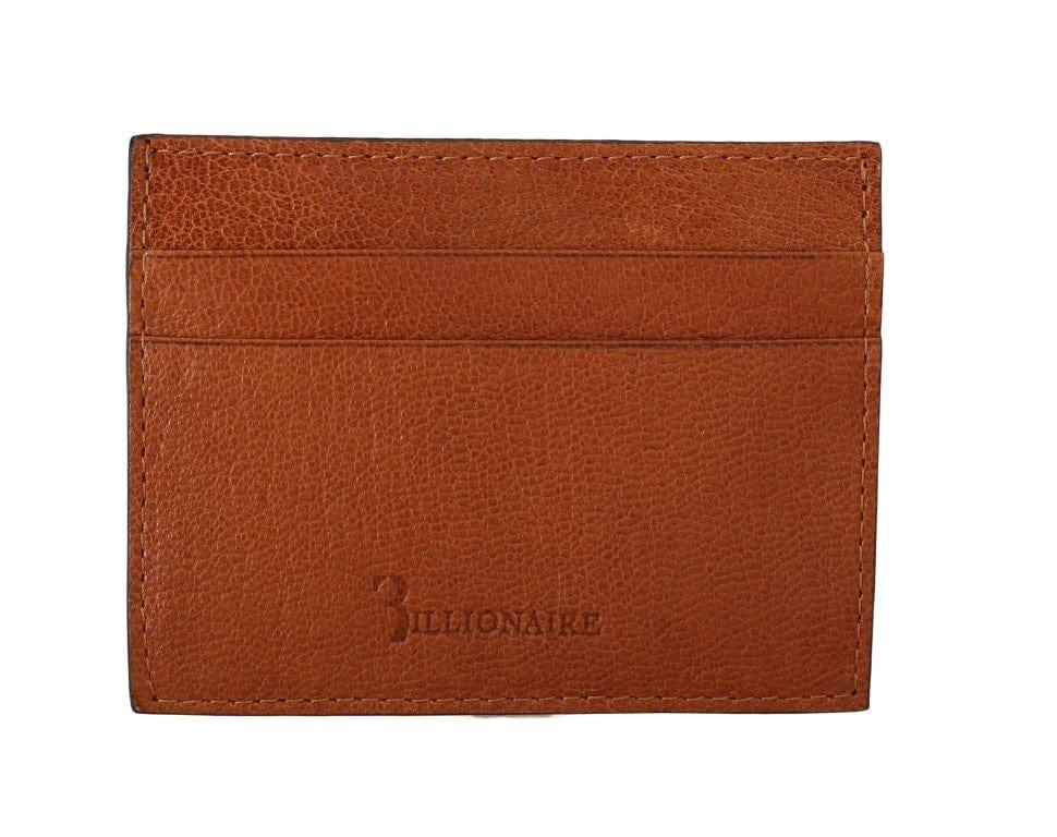 Billionaire Italian Couture Wallets Billionaire Italian Couture Elegant Men's Leather Wallet in Brown