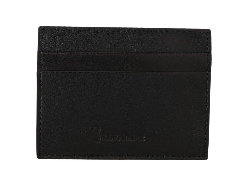 Billionaire Italian Couture Wallets Billionaire Italian Couture Exquisite Black Leather Men's Wallet