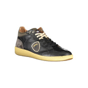Blauer Sneakers Blauer Sleek Black Lace-Up Sneakers with Contrast Details