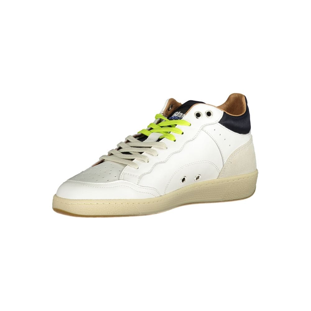 Blauer Sneakers Blauer White Leather Men Sneaker