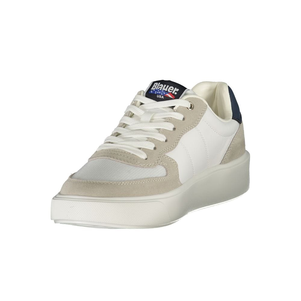 Blauer Sneakers Blauer White Leather Men Sneaker