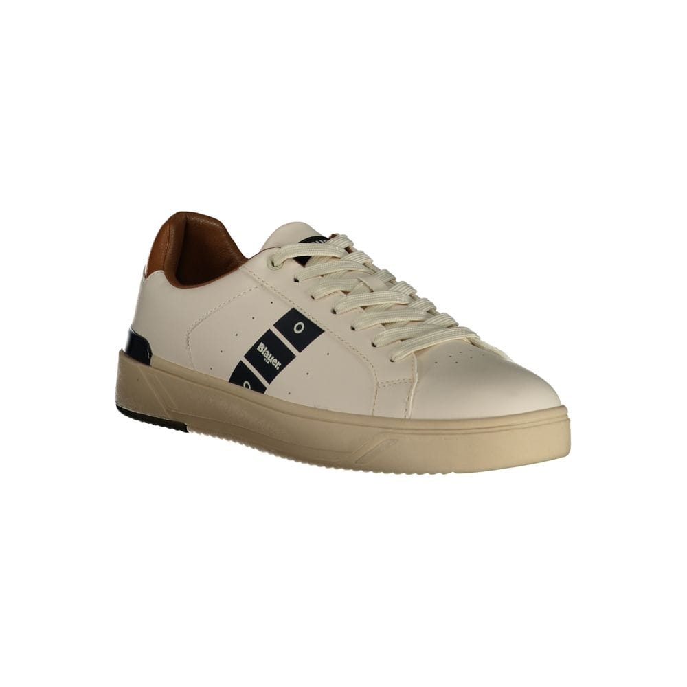 Blauer Sneakers Blauer White Leather Men Sneaker