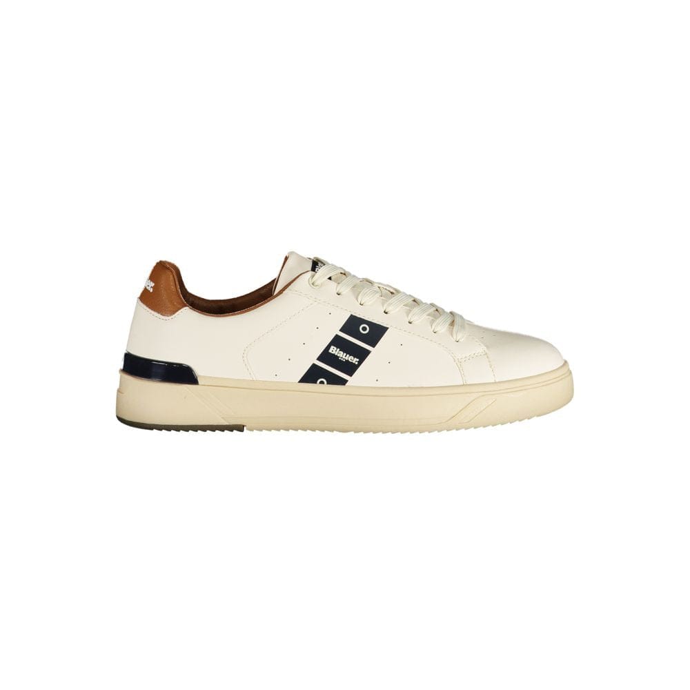 Blauer Sneakers Blauer White Leather Men Sneaker