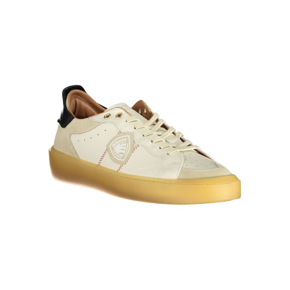 Blauer Sneakers Blauer White Leather Men Sneaker