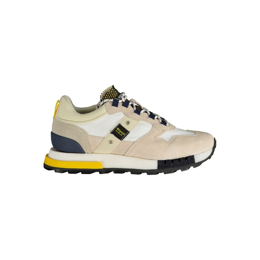 US11 Blauer White Leather Men Sneaker