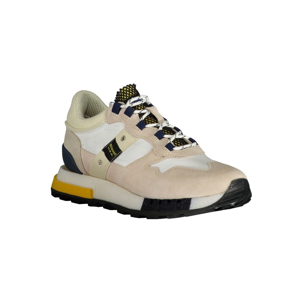 US11 Blauer White Leather Men Sneaker
