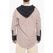 Bluemarble XS Bluemarble Bengal Striped Maxi Overshirt with Hood