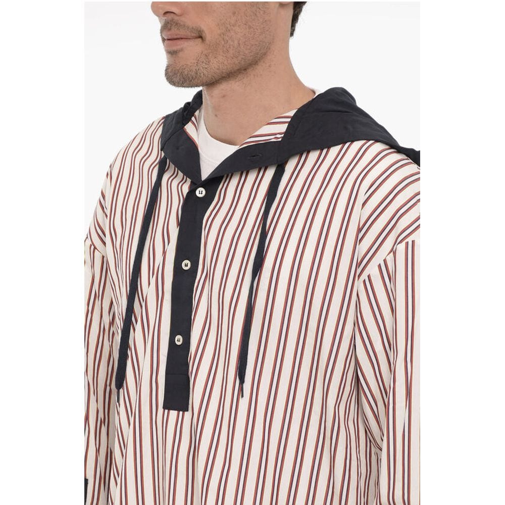 Bluemarble XS Bluemarble Bengal Striped Maxi Overshirt with Hood