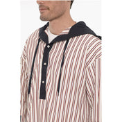 Bluemarble XS Bluemarble Bengal Striped Maxi Overshirt with Hood