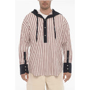 Bluemarble XS Bluemarble Bengal Striped Maxi Overshirt with Hood