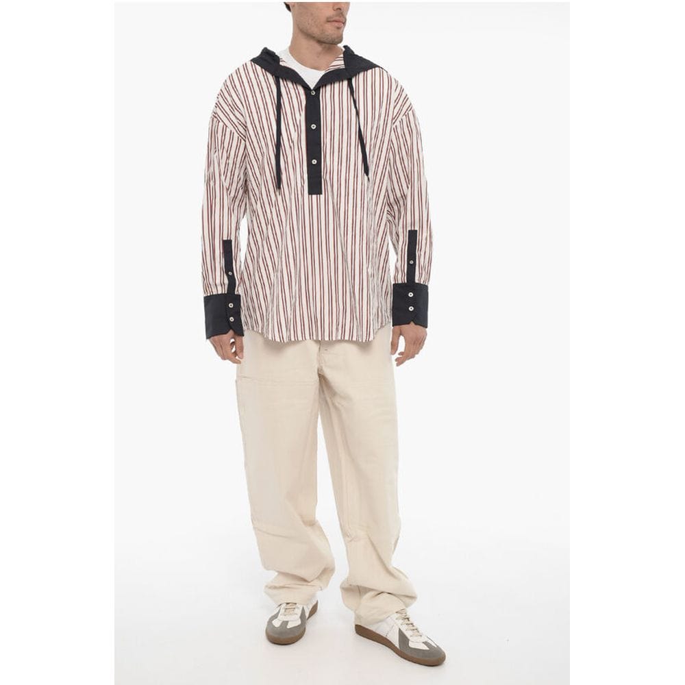 Bluemarble XS Bluemarble Bengal Striped Maxi Overshirt with Hood