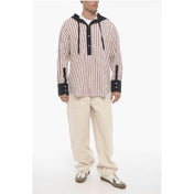 Bluemarble XS Bluemarble Bengal Striped Maxi Overshirt with Hood
