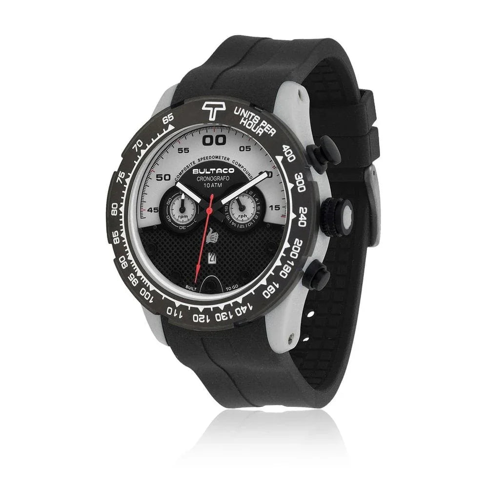 Bultaco Watches Bultaco Black Rubber Watch