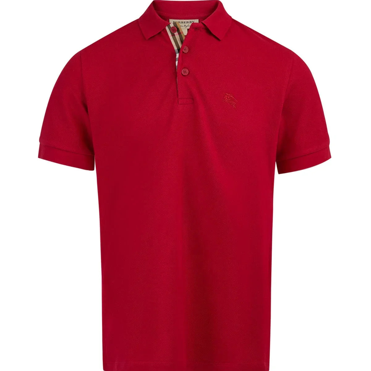 Burberry Polos Burberry Red Cotton Collared Polo Shirt