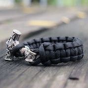 Thor's Hammer Mjolnir Leather Bracelet