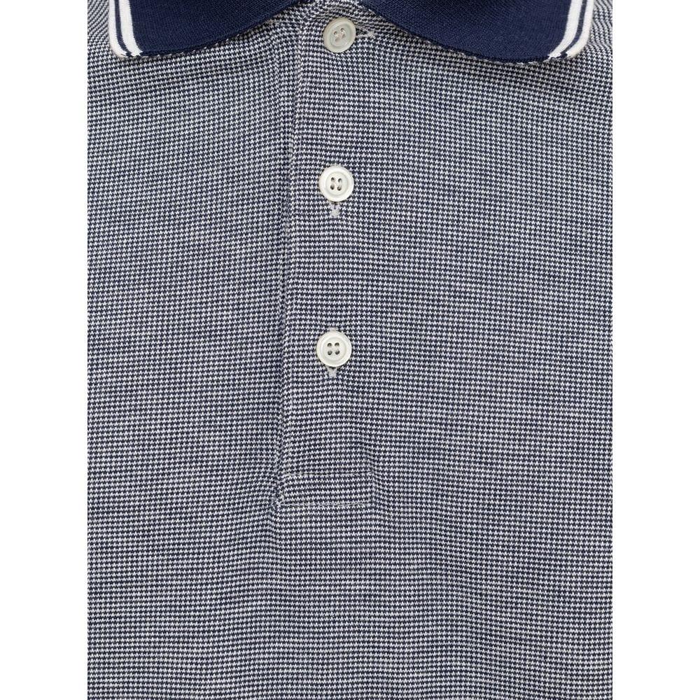 Canali Polos IT50 | L Canali Blue Cotton Polo Shirt