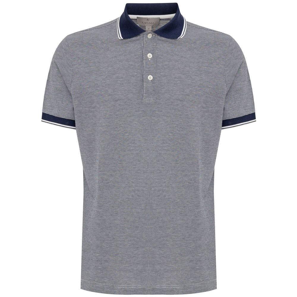 Canali Polos IT50 | L Canali Blue Cotton Polo Shirt