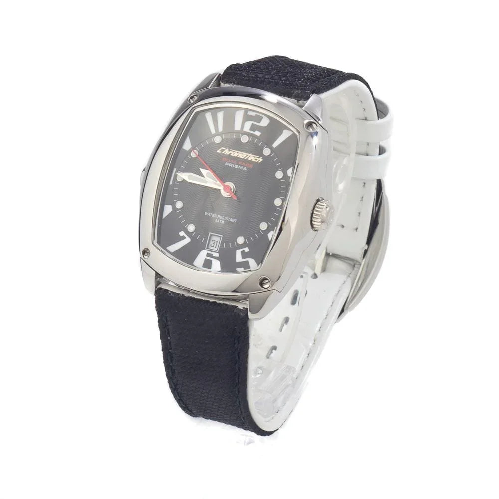Chronotech Watches Chronotech Black Leather Watch