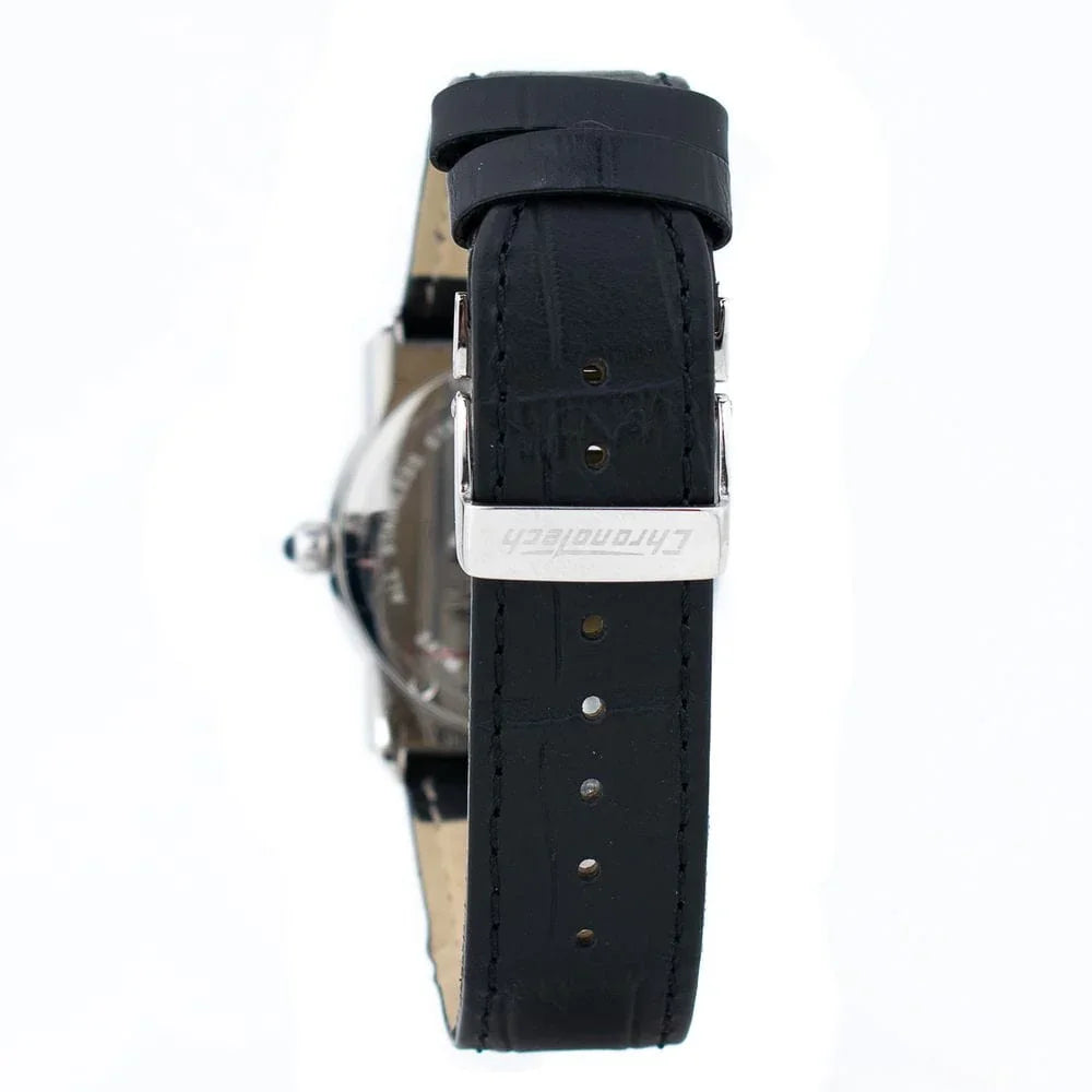 Chronotech Watches Chronotech Black Leather Watch