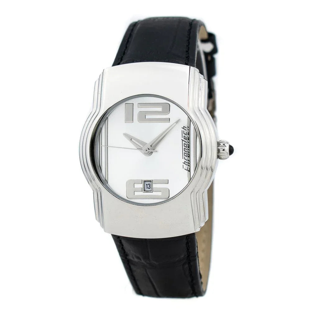 Chronotech Watches Chronotech Black Leather Watch