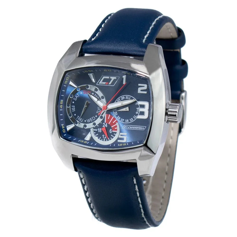 Chronotech Sunglasses Chronotech Blue Leather Watch