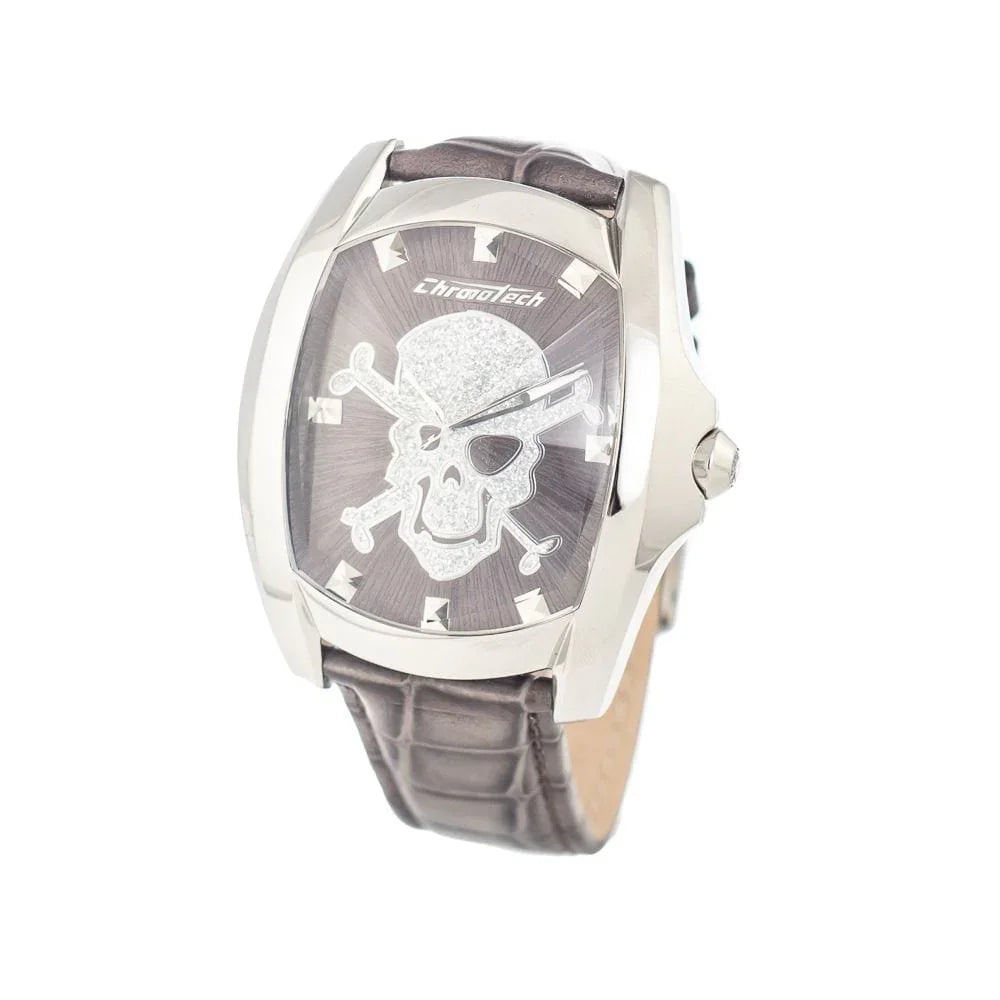 Chronotech Watches Chronotech Gray Leather Watch