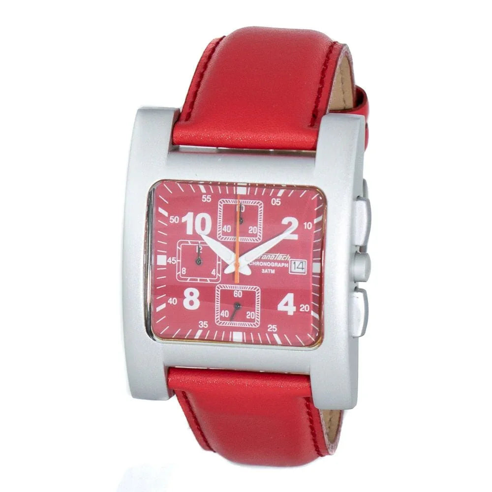Chronotech Watches Chronotech Red Leather Watch