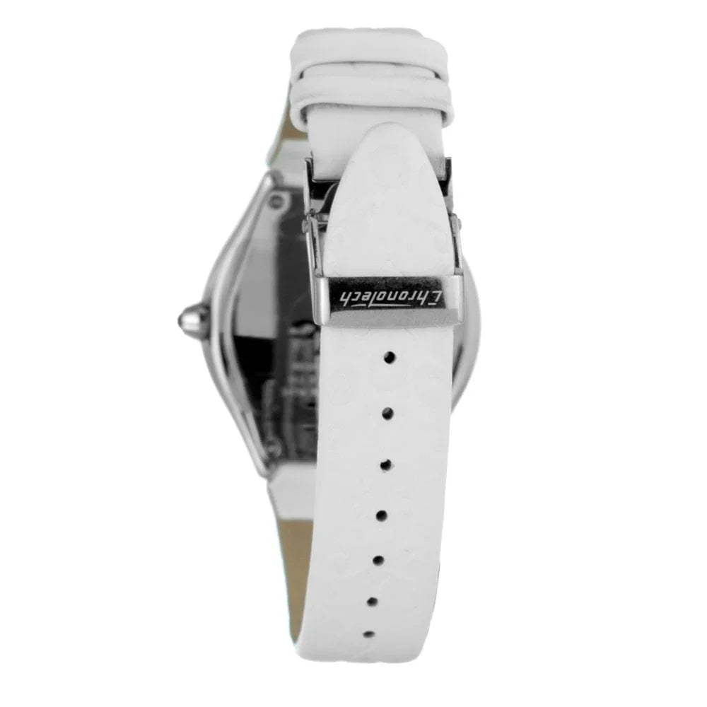 Chronotech Watches Chronotech White Leather Watch
