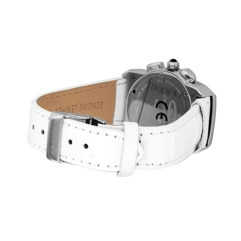 Chronotech Watches Chronotech White Leather Watch