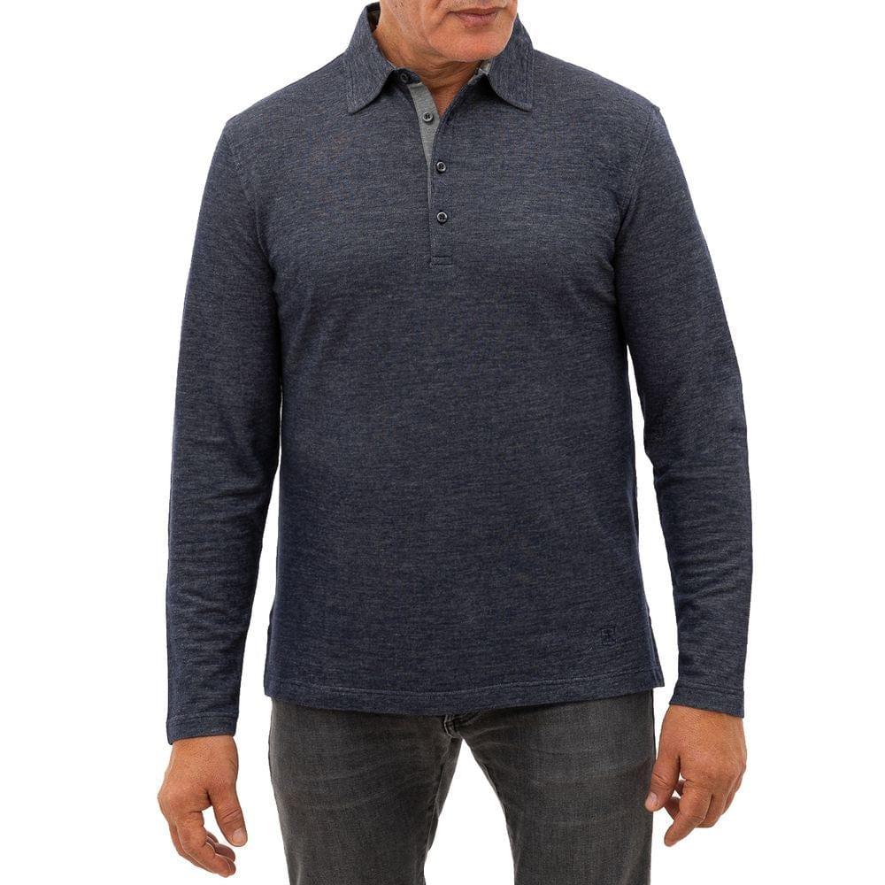 Corneliani Polos IT50 | L Corneliani Blue Wool Polo Shirt