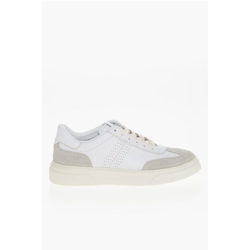 Corneliani Sneakers EU39/US6 Corneliani CC COLLECTION Leather Low-top Sneakers With Suede Detail