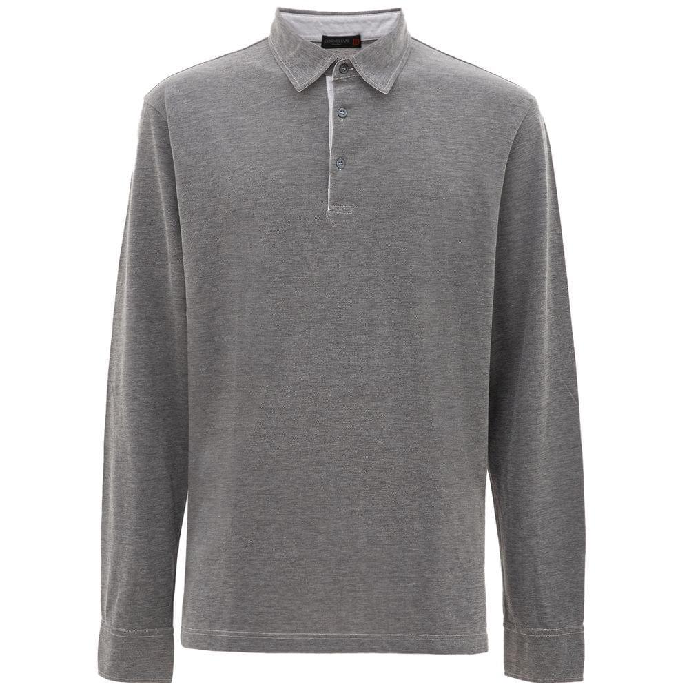 Corneliani Polos IT50 | L Corneliani Gray Cotton Polo Shirt