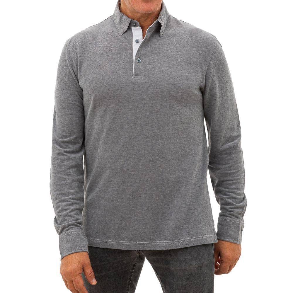 Corneliani Polos IT50 | L Corneliani Gray Cotton Polo Shirt