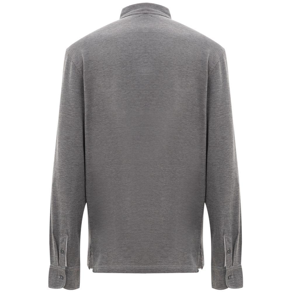 Corneliani Polos IT50 | L Corneliani Gray Cotton Polo Shirt