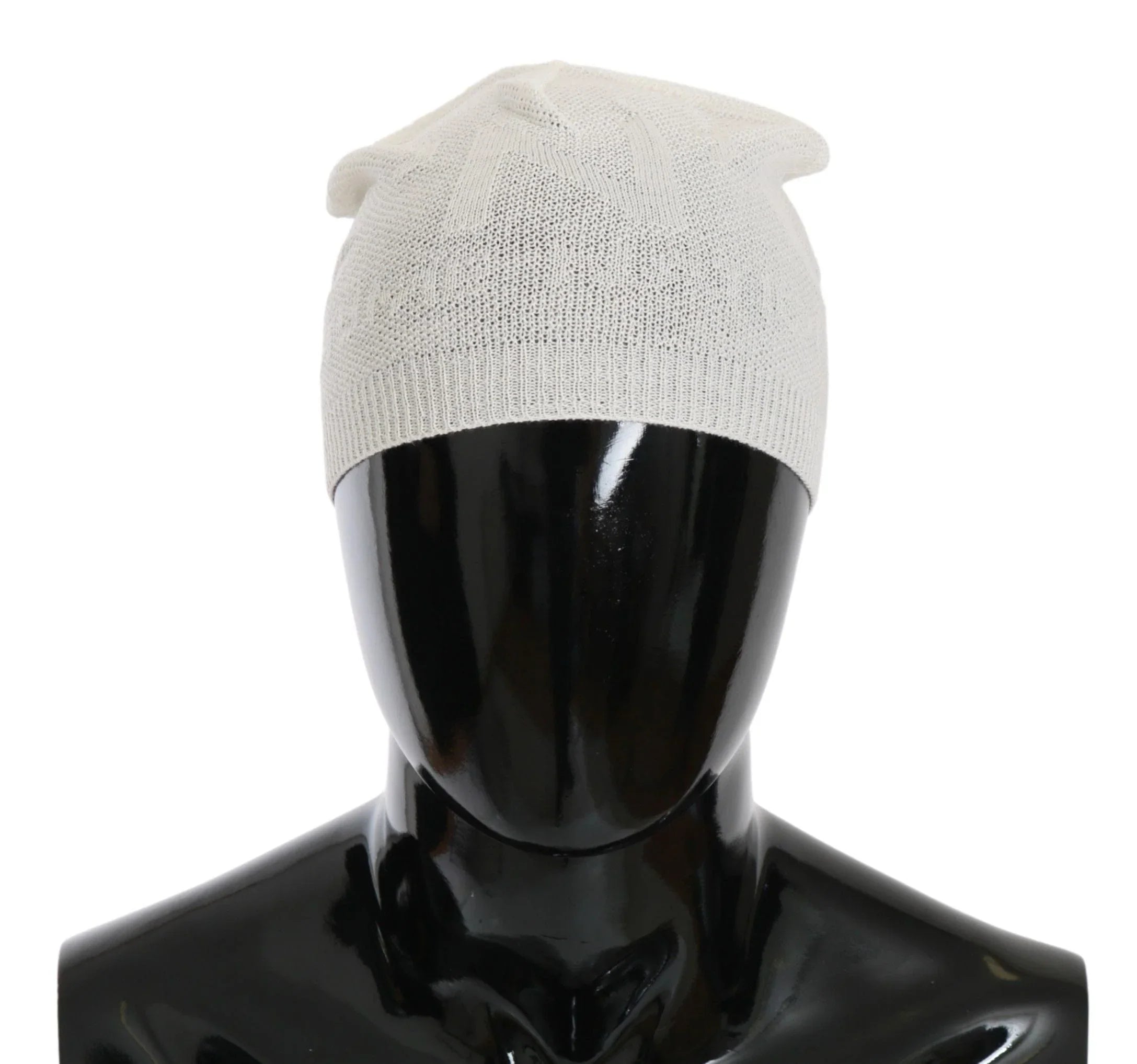 Costume National Beanies Costume National Elegant White Wool Blend Beanie Hat