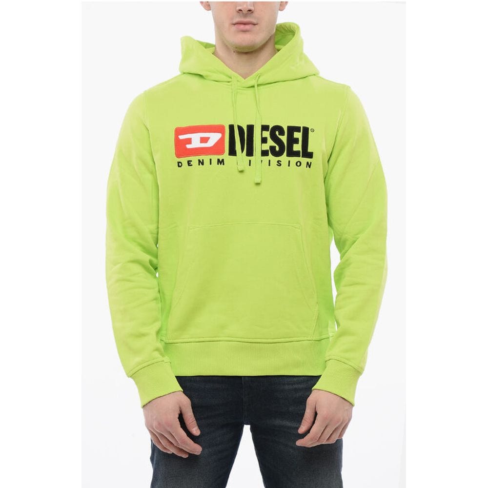 Diesel Diesel Brushed Cotton Hoodie Sweatshirt with Embroidered Logo