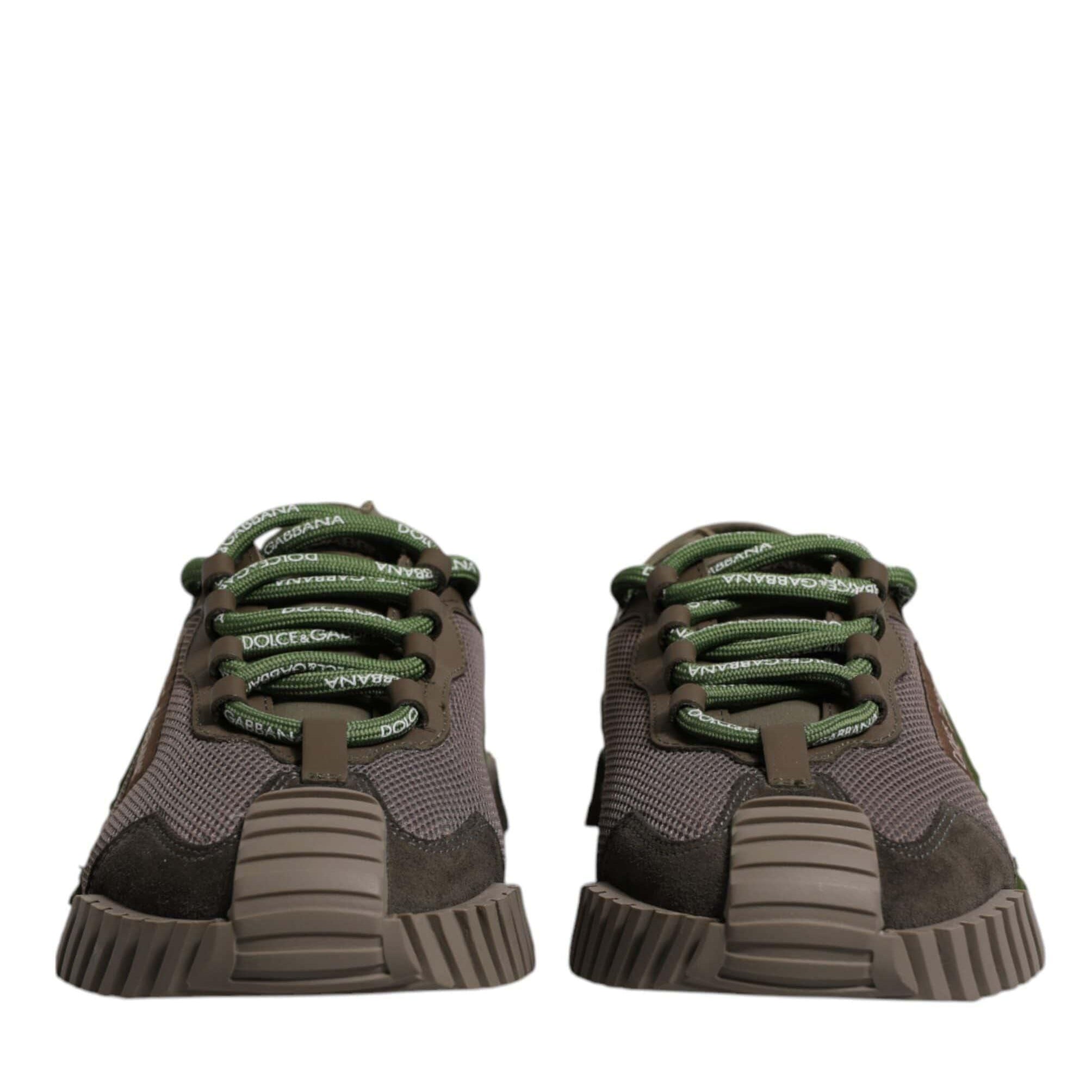 US6 Dolce & Gabbana Army Green Low Top NS1 Men Sneakers Shoes