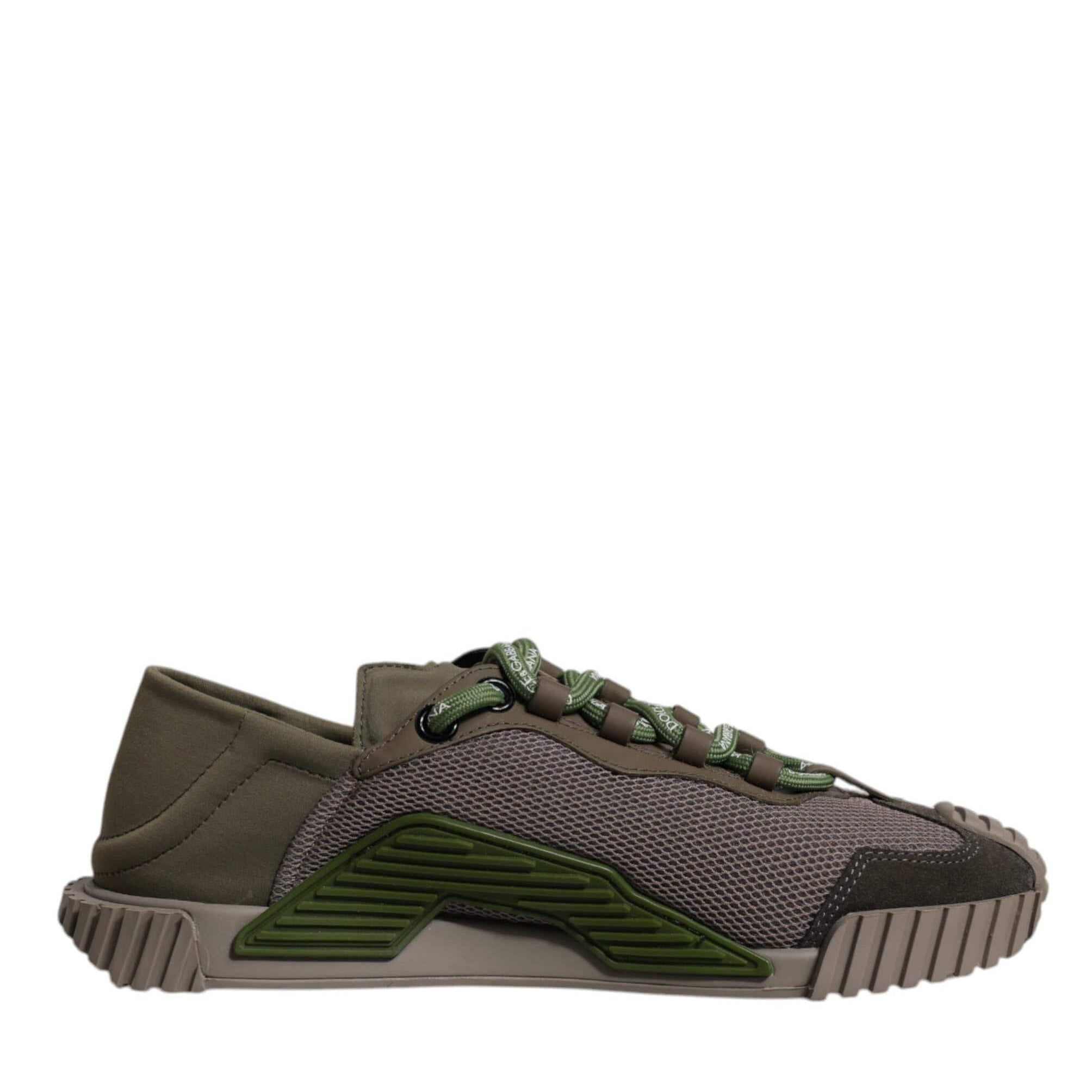 US6 Dolce & Gabbana Army Green Low Top NS1 Men Sneakers Shoes