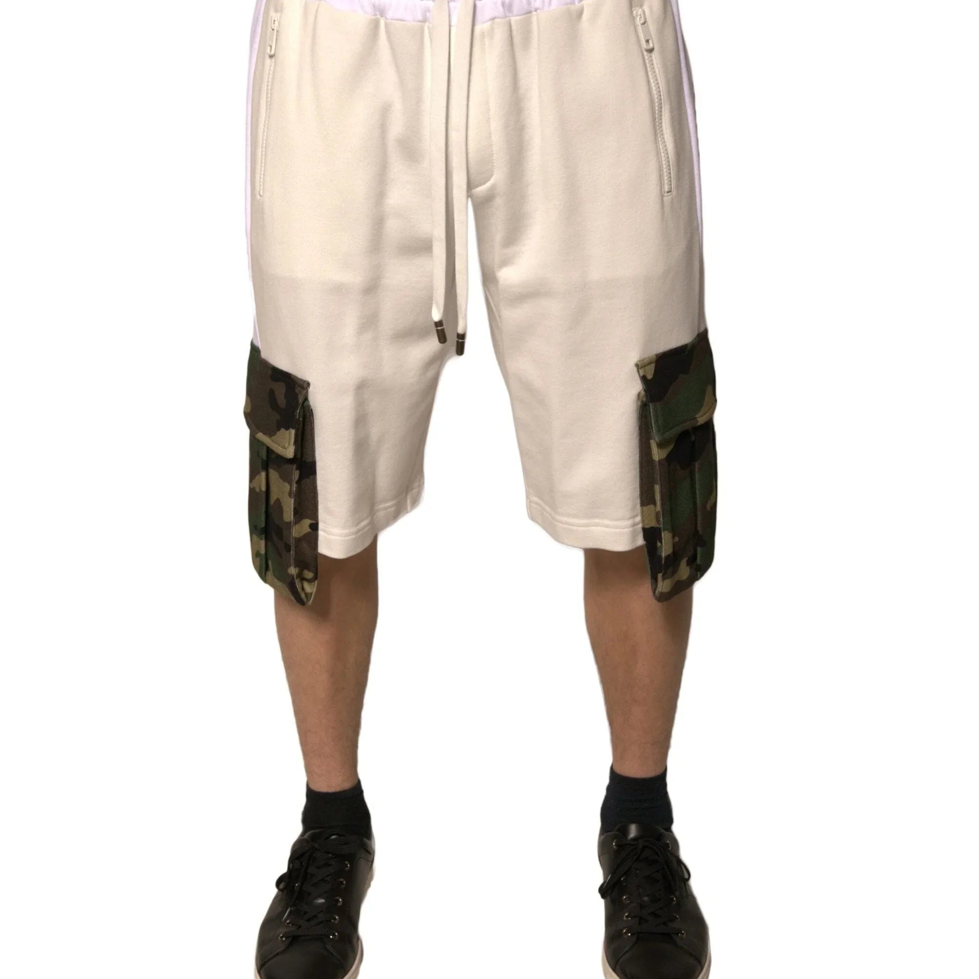Chino Shorts IT48 | M Dolce & Gabbana Beige Cotton Men Casual Cargo Bermuda Shorts